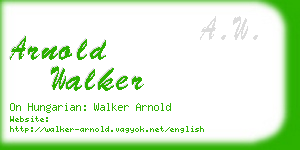 arnold walker business card